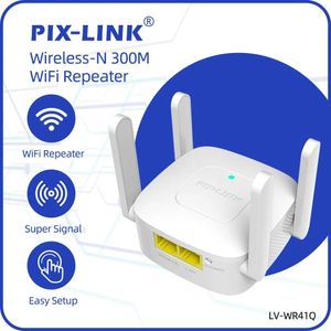 Routers PIX LINK WR41Q 300M WiFi Range Extender Signal Booster Amplificador repetidor inalámbrico 231019