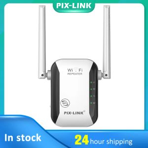 Routers Pixlink 2.4G Wireless Wifi Repeater 300 Mbps Netwerk 4G WiFi Router Extender Signaalversterker 2 Antenne Booster Toegangspunt