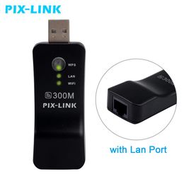 Routers Pixlink 300MPBS Wireless WiFi Router's Extender Network Adapter Universal HDTV RJ45 Repeater AP USB WPS voor Smart TV