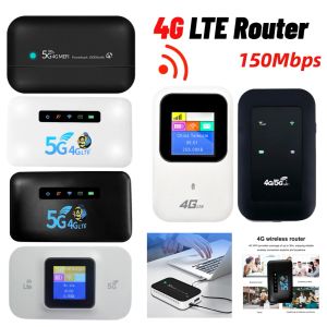 Routers Portable 4G / 5G Router WiFi mobile 150 Mbps Router sans fil LTE LTE avec carte SIM Slot Pocket Mifi Modem Car Mobile WiFi Hotspot