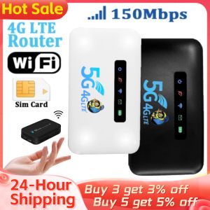 Routersrouter met Sim Card 4G WiFi Mobile Router Cat4 150Mbps 2600mAh Batterij met Sim Card Slot Roteador voor buitenreizen naar huis