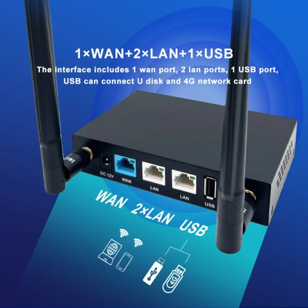 Routers Russia Language Dual Band 802.11ac 1200 Mbps Router WiFi sans fil avec support de port USB 4G Dongle USB