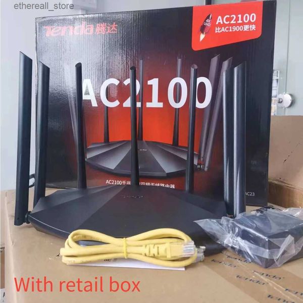 Routeurs Tenda AC23 Smart WiFi AC2100 routeur double bande Gigabit sans fil pour routeur Internet domestique 7 antennes technologie CN Version Q231114