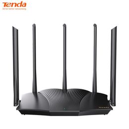 Routers Tenda AX12 Pro Wifi6 Smart AX3000 Router Dual Band 2.4GHz574Mbps 5GHZ2402Mbps Routor gigabit con antena de 5* 6dbi de alta ganancia