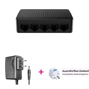 Routers Tenda SG105M MINI 5PORT FULL Gigabit Plastic Onbeheerde netwerk Ethernet -schakelaar met 5V -voeding voor IP -camera /wifi -router