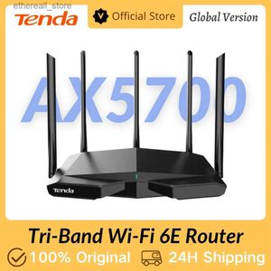 Routers Tenda WiFi6 Router AX1500-AX5700 Tri-Band Gigabit Wi-Fi 6E Mesh Router Draadloze Roteador Gigabit pk router OFDMA MU-MIMO Q231114