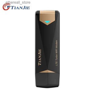 Routeurs TIANJIE 4G WiFi routeur Dongle Modem sans fil bâton extérieur voiture Mobile haut débit carte SIM adaptateur USB avec 2 antennes externes Q231114