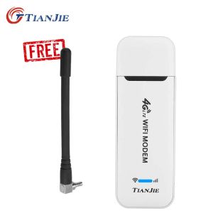 Routers Tianjie 4G WiFi Router Micro Sim Card Portable Wireless LTE USB Modem 4G WiFi Sim Card Pocket Hotspot Antenne WiFi Dongle