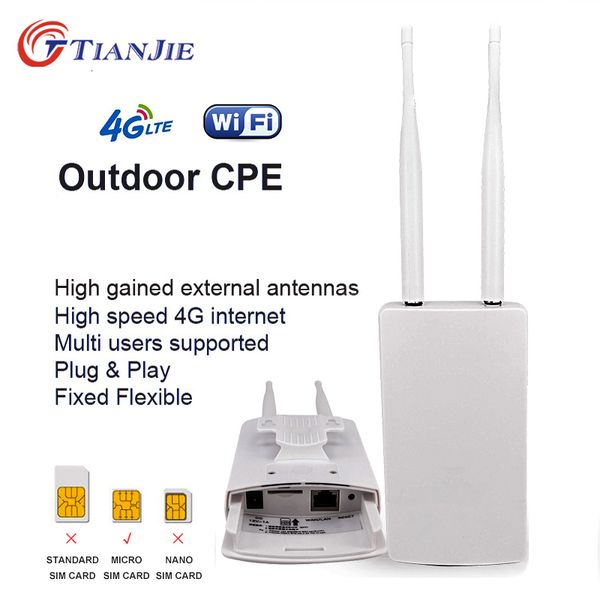 Routeurs TIANJIE CPE905 extérieur étanche 150 Mbps routeur intelligent 4G point d'accueil RJ45 WAN LAN WIFI couverture Modem antenne externe CPE 221114