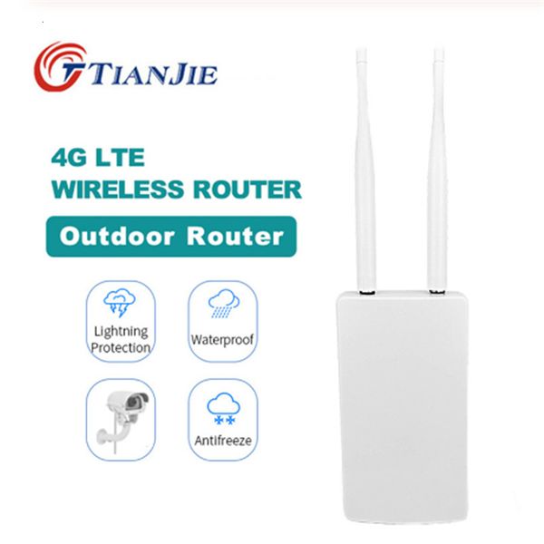 Enrutadores TIANJIE Outdoor 4GLTE WiFi Router 150M Puerto WANLAN inalámbrico Monitor Wi-Fi AP Ranura para tarjeta Sim spot Impermeable CPE Modem Dongle 221114