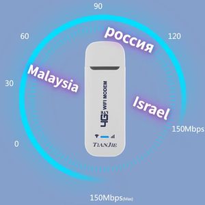Routeurs Tianjie Pocket 4G LTE WiFi Router USB Modem 3G WiFi Network Mobile Networking Hotspot Hotspot Wireless MiFi Router avec fente de carte SIM