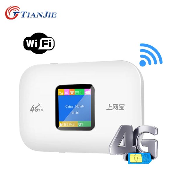 Routeurs Tianjie déverrouillée à haute vitesse portable Portable 3G 4G LTE Router de poche mobile Modem WiFi Hotspot avec fente de carte SIM