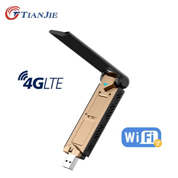 Routers Tianjie USB Modem 4G Nano Sim Router 4G Wifi Case Mini Router 3G/4G Tarjeta LTE Ranura Wifi Chip Antena móvil Jabón externo