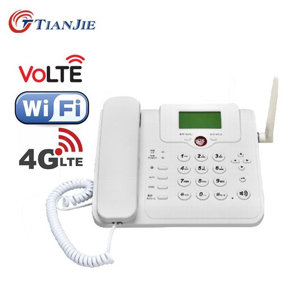 Routers Tianjie W101L 4G Router WiFi GSM Téléphone VoLte Fandle Hot Spot Bureau Fixed Téléphone avec SIM Card Slot