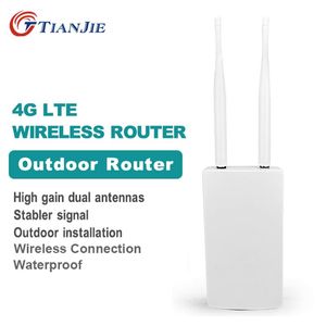 Routeurs Tianjie étanche Router CPE extérieur 4G 150 Mbps Cat4 LTE Routers 3G / 4G Carte SIM Router WiFi pour caméra IP / Couverture WiFi extérieure