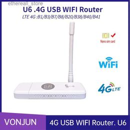 Routers U6 4G WiFi Dongle UFI CRC9 Externe Antenne 150M USB LTE Mobiele Hotspot Draagbare Sim-kaart router Q231114