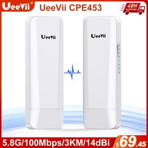 Routers UEEVII CPE453 Wireless Wifi Repeater CPE Lang Range Extender 300 Mbps 5.8 GHz Outdoor AP Router Bridge 3km Antenne Repeater CPE