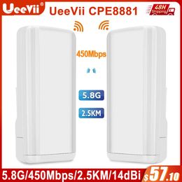 Routeurs ueevii CPE8881 450 Mbps 5.8g Bridge wifi extérieur CPE CPE Router WiFi pour la caméra IP Router WiFi sans fil
