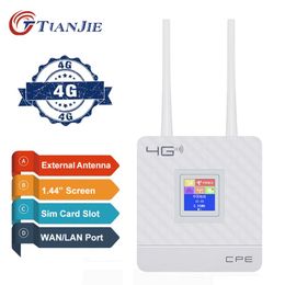 Routeurs déverrouillés Router 4G Antenne externe WiFi WiFi Hotspot Wireless 3G WiFi Router Wan LAN RJ45 Broadband 150 Mbps CPE avec fente de carte SIM