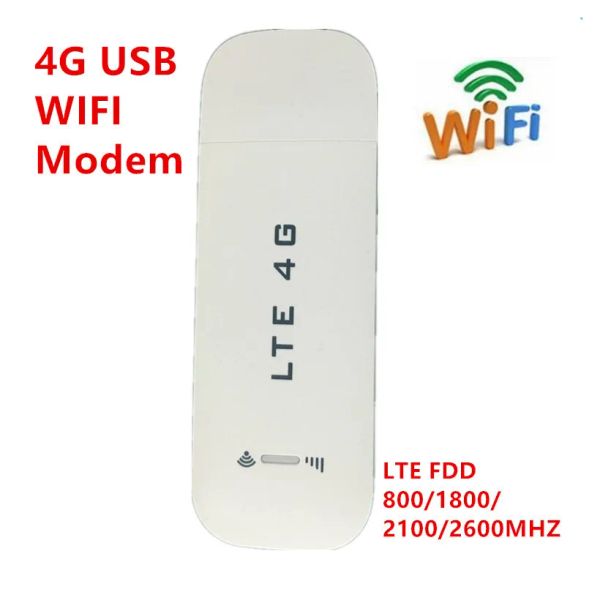 Routeurs déverrouillés 4G USB WiFi Dongel LTE FDD 800/1800/2100 / 2600MHz Router WiFi sans fil USB LTE Modem