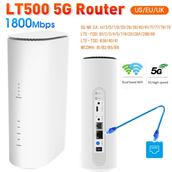 Routeurs déverrouillés routeurs WiFi 5G avec fente de carte SIM à 1800 Mbps Modem CPE Router HotSport 5G / 4G Amplificateur Wiless WiFi Repeater