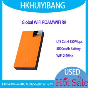 Routers Version globale déverrouillée ROAMWIFI R9 POCKE WIFI SIM Card LTE 4G Cat.4 150 Mbps 5000mAh Batterie Mobile SIM ROUTER 4G