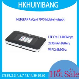 Routeurs déverrouillés Netgear Aircard AC797S 4G LTE 400 Mbps Cat13 Mobile Hotspot avec SIM Card Slot 2.4 / 5 GHz Dualband 4G Pocket WiFi Router