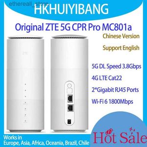 Routeurs Débloqué ZTE 5G routeur CPE intérieur MC801A double bande 4G Cat22 LTE WiFi 6 Modem sans fil 5G NSA + SA WiFi Hotspot routeur carte Sim Q231114