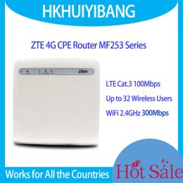 Routeurs déverrouillés ZTE MF253V 4G LTE Gigabit Home CPE Routeur de passerelle sans fil avec fente de carte SIM