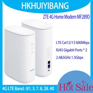 Routeurs déverrouillés ZTE MF289D 4G LTE Router Cat12 / 13 600 Mbps Router sans fil dualband avec carte SIM 2 * Gigabit Ports 4G WiFi Home Modem