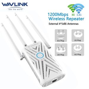 Routers Wavlink 5 Ghz WiFi Repeater Wireless Wifi Extender 1200Mbps WiFi Amplifier Long Range Wi fi Signal Booster 4x5dBi Antennas 221103
