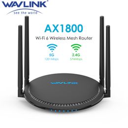 Routeurs wavlink ax1800 wifi 6 mesh gigabit wireless Internet routerdual bande 2,4 GHz 574Mbps + 5GHz1201Mbps jusqu'à 1500 pieds carrés de couverture de pieds carrés