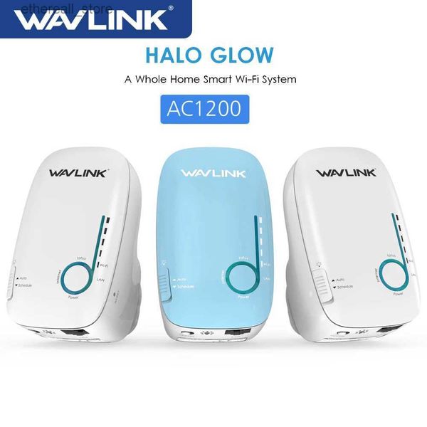 Enrutadores Wavlink Gigabit Wifi Router Dual Band 2.4G 5G AC1200 Sistema WiFi de malla para todo el hogar Enrutador inalámbrico Repetidor Wi-Fi montado en la pared Q231114