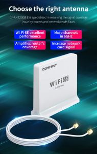 Routers brede dekking 2.4+5GHz omnidirectionele extensie SMA WiFi 6 E antennesignaal geamplificeerd voor AX210 200 WiFi Router Card Adapter