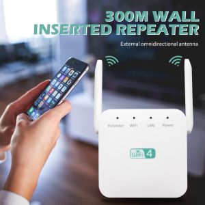 Routers WiFi Booster 300 Mbps Range Extender Support Repeater / Router / AP Mode 2 Antennes à gain élevé