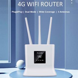 Routers Wifi Modem 4G Sim Card Wireless Router voor IP -camera Buiten WiFi Hotspot Dekking Wan LAN CAT4 Router met externe antenne