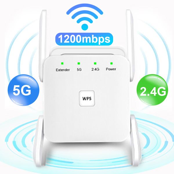 Routeurs WiFi Répéteur 5G 1200 Mbps Sans Fil Wifi Amplificateur Routeur Signal Amélioré Réseau Wi fi Booster 5 Ghz Longue Portée Wi-fi Répéteur 230725