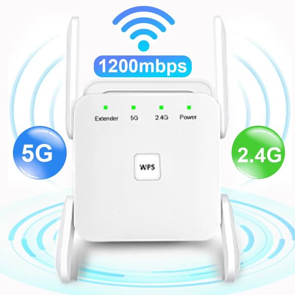 Routeurs WiFi répéteur 5G 1200Mbps sans fil Wifi amplificateur routeur réseau de Signal amélioré Wi fi Booster 5 Ghz longue portée 231018