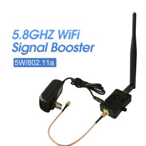 Routers WiFi Signal booster 5,8 GHz 5W 802.11a Signal Extender WiFi Repeater Broadband Amplificateurs pour 5G Router Card Bridge AP