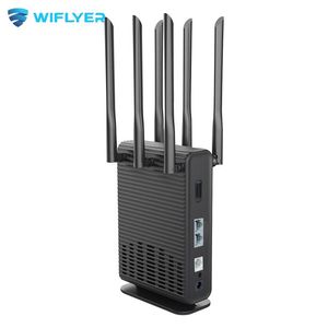 Routers Wiflyer 4G SIM Router WE2805E 1200Mbps 300m EU Modem Wan Lan Sim binnen WiFi Externe signaalversterker Hoge versterking Antenne