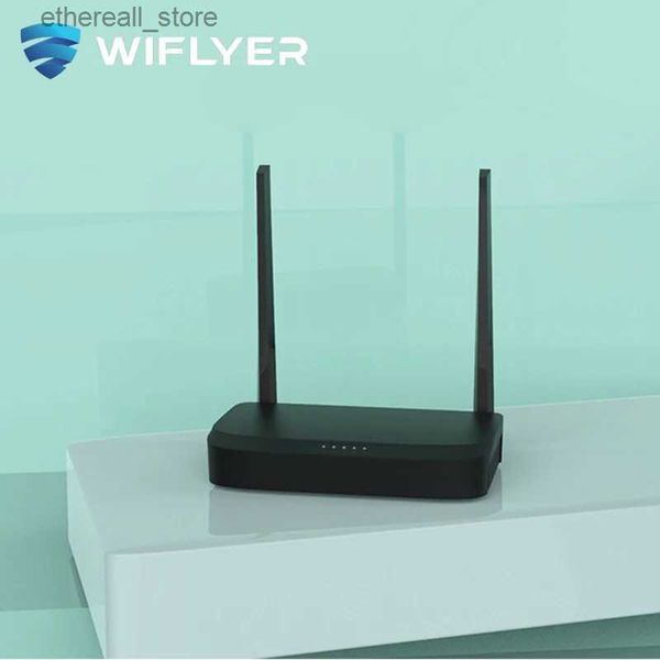 Routeurs Wiflyer WiFi LTE routeur 300Mbps 2-LAN réseau sans fil Omni II en russe avec 2.4GHZ 5dbi 2 antennes pour USB 4G Modem Dongle Q231114