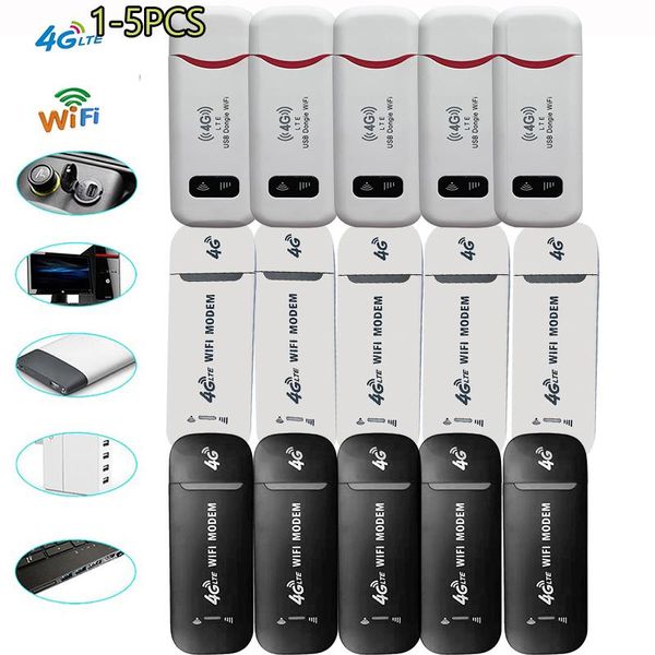 Routers Wireless 4G LTE USB WiFi Router 150Mbps Portable Modem Stick Stick SEM Tarjeta Sim 4G Adaptador de red de enrutador inalámbrico 15 PPCS