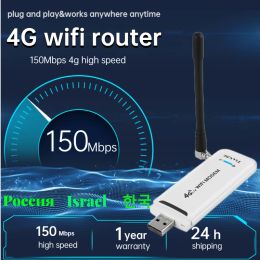 Routers Wireless 4G Router SIM Card Data WiFi WiFi Modem LTE USB Router Antenne Déverrouiller l'adaptateur de réseautage de voitures mobiles Adaptateur 3G Hotspot Dongle