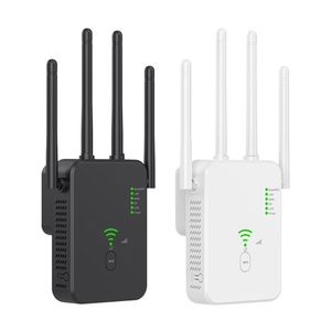 Routers Wireless WiFi Repeater Dual Band 5GHz/2.4GHz Signal Booster with 4 Antennas 3 Modes UK/US/EU Wide Coverage for Home el 230506