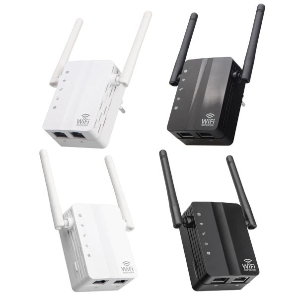 Routers Wiless WiFi Repeater Dual Band 300 Mbps Amplificateur de signal Booster 2 Antennes WiFi Range Extender WLAN LAN PORT ROUTER ROUTER