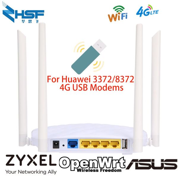 Routers WS1206 Red inalámbrica interior de largo alcance 12V 1A Puerto USB de enchufe y antenas externas MT7620N OpenVPN 300Mbps Wifi Router