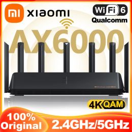 Routeurs Xiaomi Ax6000 AIOT ROUTER 6000MBS WIFI6 5GHZ VPN 512MB Qualcomm CPU Réponse de signal externe Amplificateur Smart Home