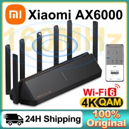 Routeurs Xiaomi Ax6000 WiFi Router Signal Booster Extension Gigabit Amplificateur WiFi 6 NORD VPN MESH 5GHZ ROUTER ROUTER DE REPEATER WIFI POUR SMART HOME