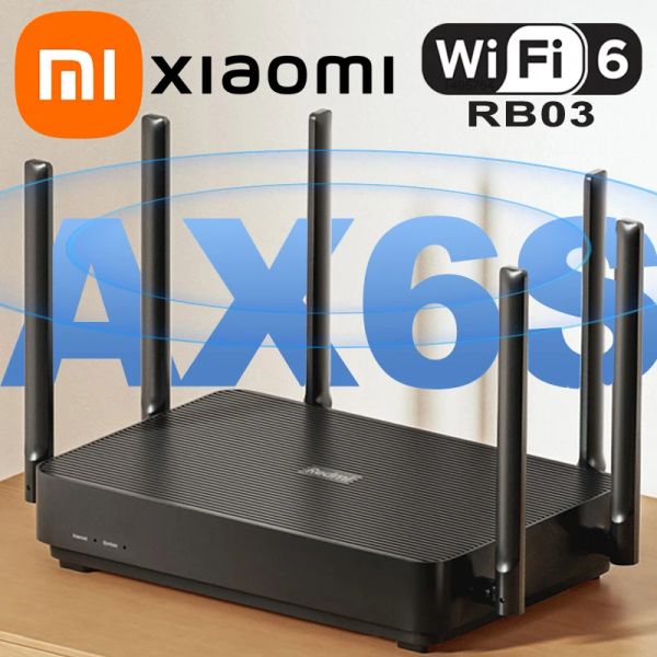 Routeurs Xiaomi Redmi Ax6s Router 3200 Mbps 2,4g 5 GHz Mesh WiFi6 256 Mo Amplificateur WiFi Réseau Révénu Extender Mumimo parallèle