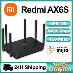 Routers Xiaomi Redmi Ax6s Wireless Router 3200 Mbps VPN Mesh WiFi 6 2.4G 5GHz Mesh System DualFrequency 256MB ANTENNAS REPEATER PPPOE PPPOE